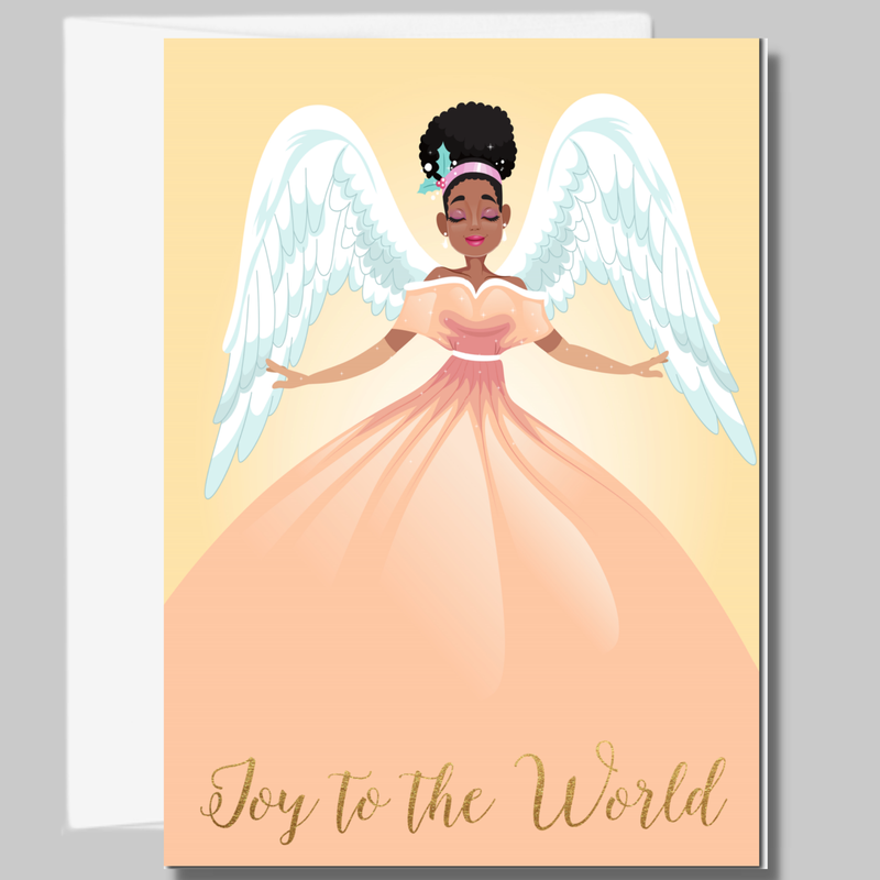 "Joy to the World" Angel Christmas Card