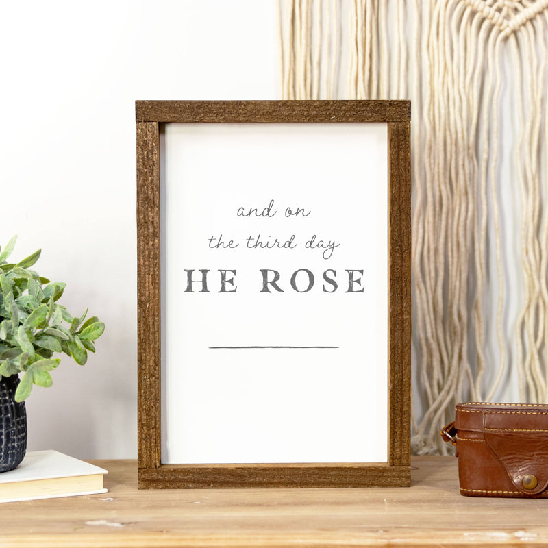 Easter "He Rose" Framed Sign
