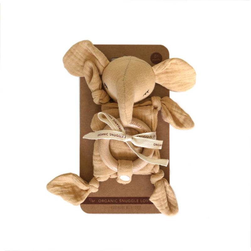 Organic Snuggle Lovie Blanket - Elephant