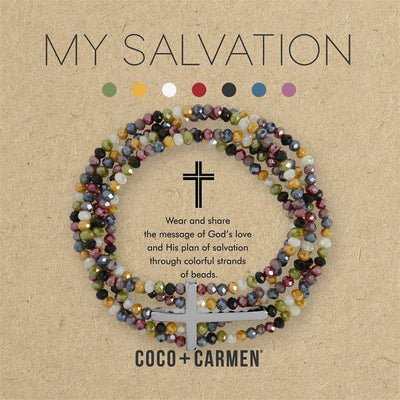 "My Salvation" Cross Stretched Bracelet