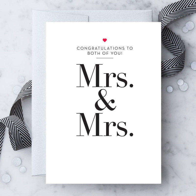 “Mrs. & Mrs.” LGBTQIA+ Wedding Day Card