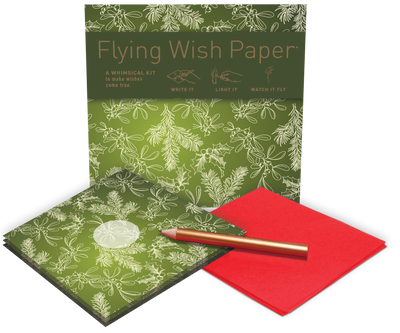 "Green Holiday" Flying Wish Paper (Mini with 15 Wishes + Accessories)