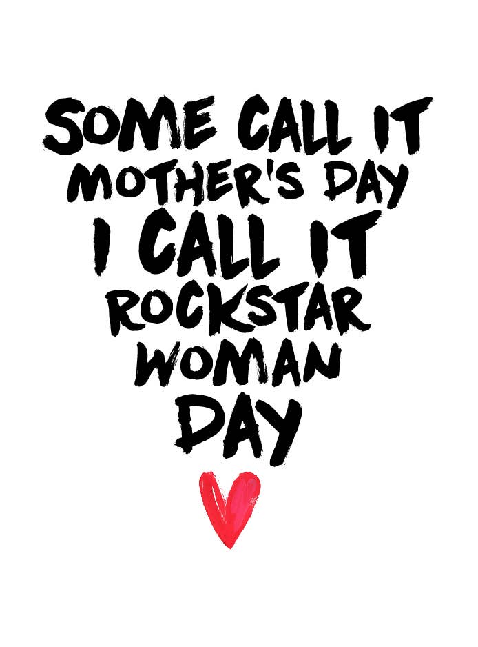 “Rockstar Woman Day [heart]” Mother’s Day Card