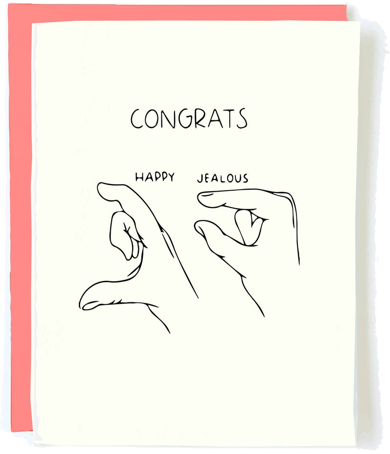 "Happy Jealous" Congratulations Card