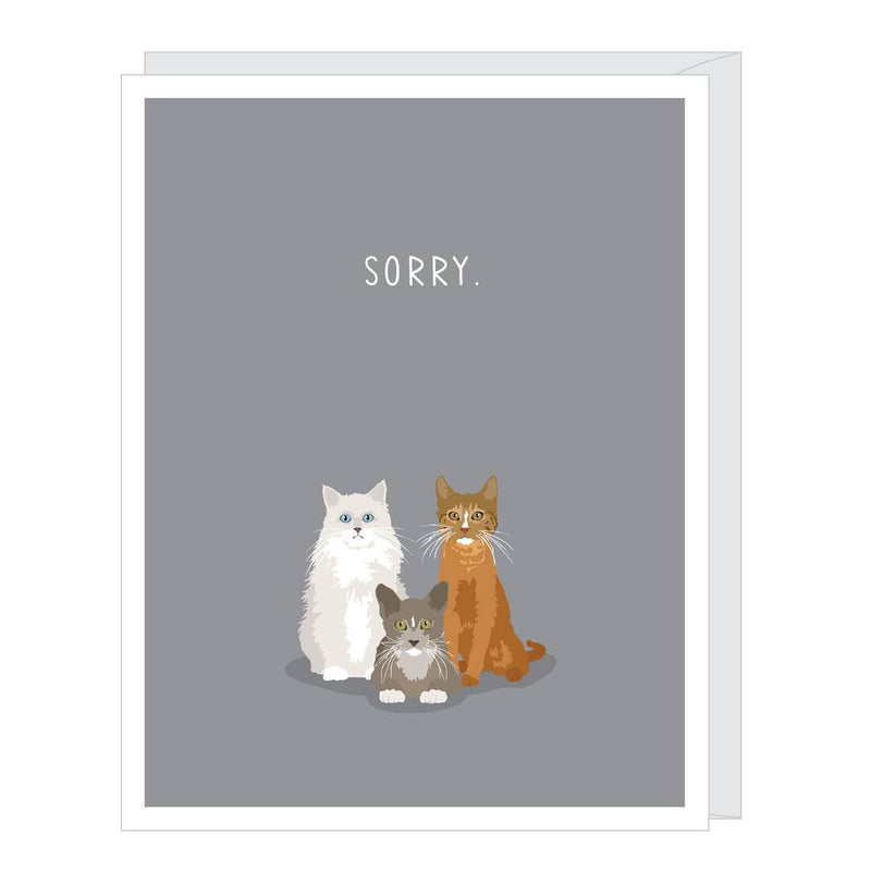 "Sorry" Pet Cats Sympathy Card