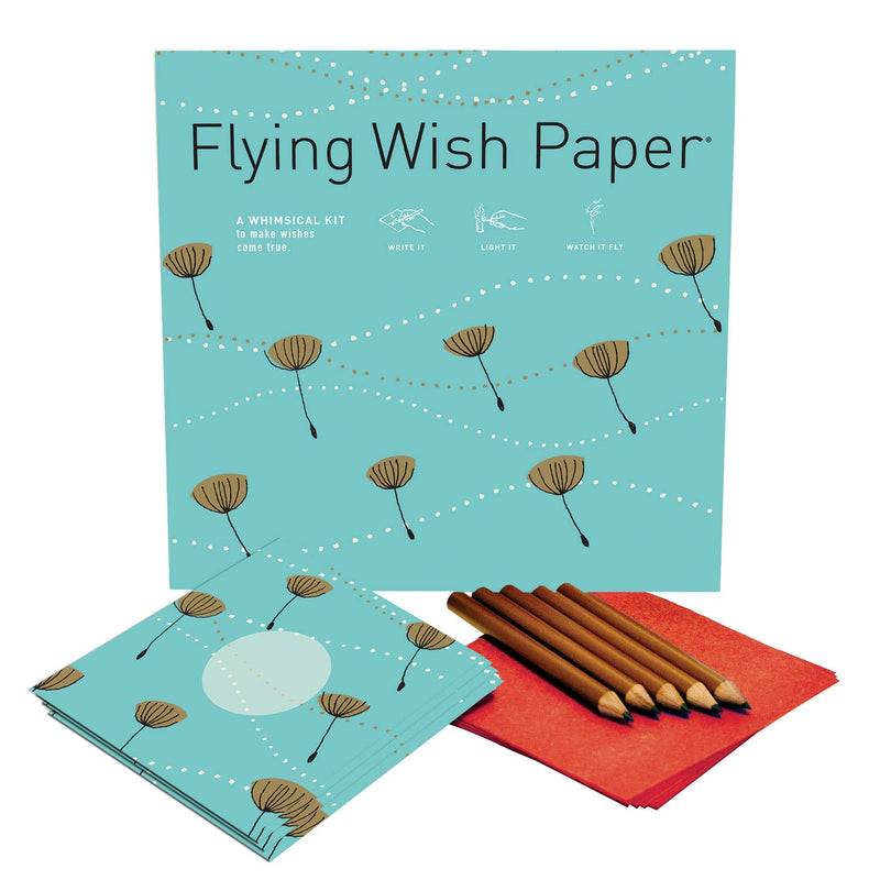 "Puffs" Flying Wish Paper (Large with 50 Wishes + Accessories)