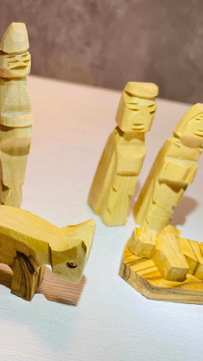 11-piece Olive Wood Holy Land Nativity Set