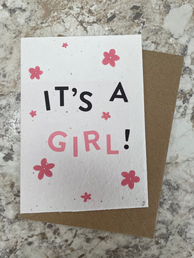 *Plantable* "It's a Boy/Girl" New Baby Card