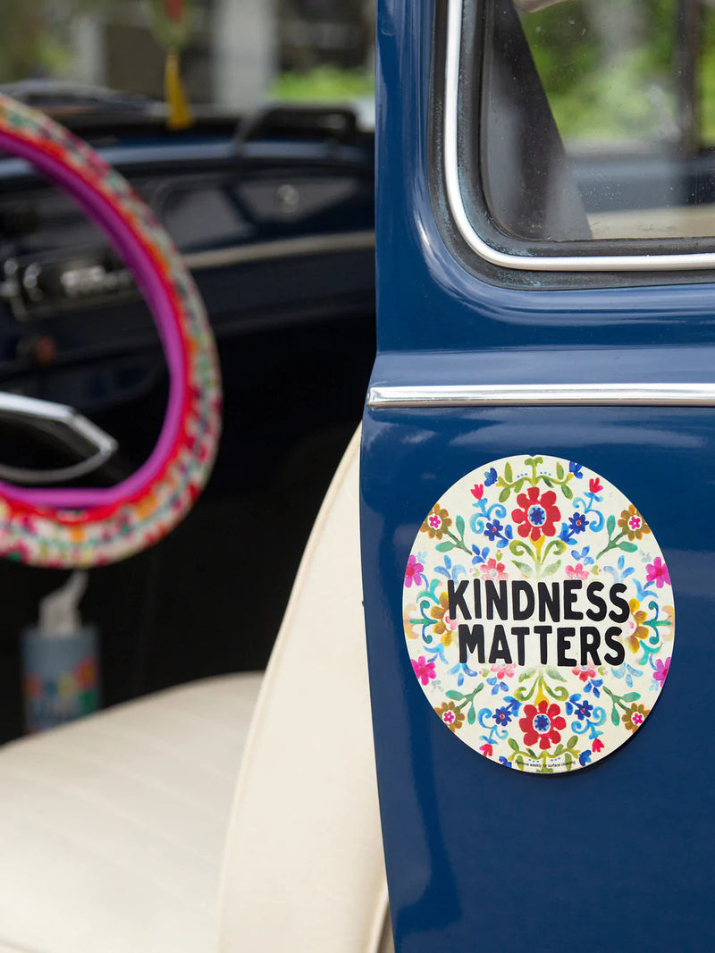 "Kindness Matters" Car Magnet - White