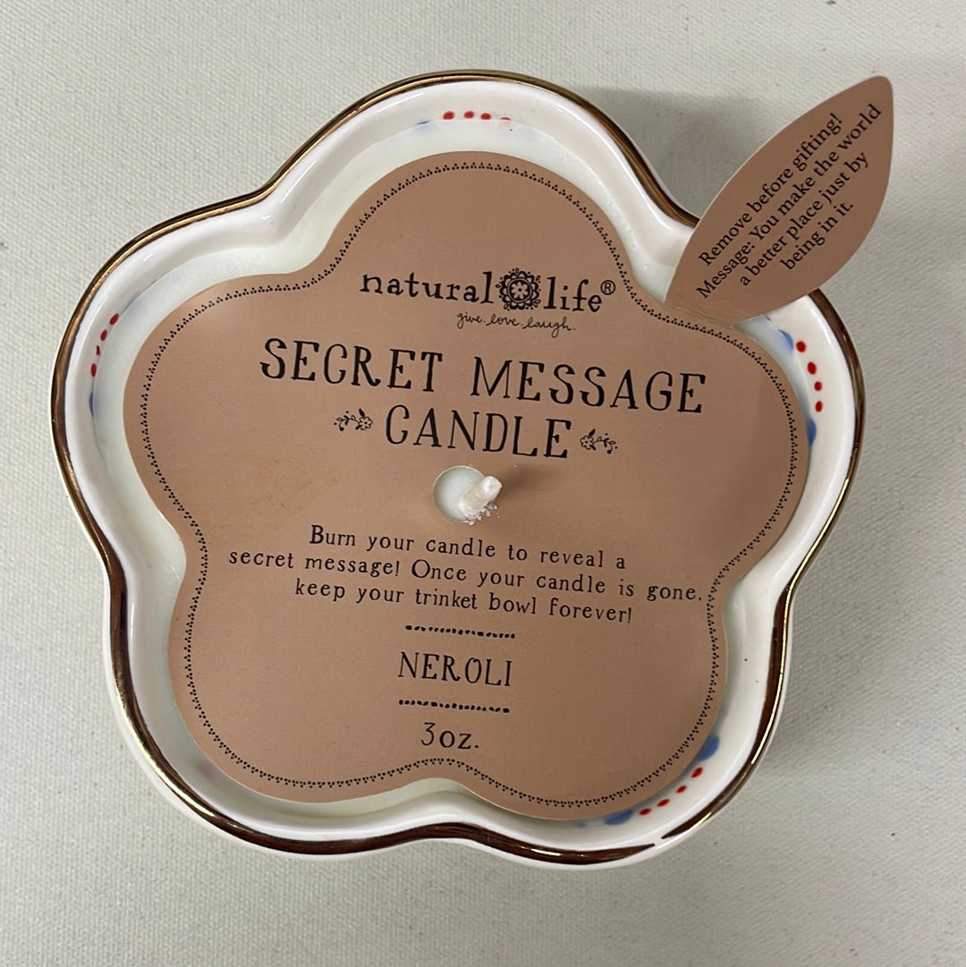 You Make The World A Better Place Secret Message Flower Candle