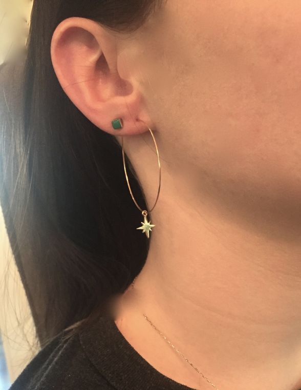Starburst Hoop Earrings