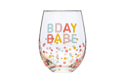 "BDAY BABE" Wine Glass