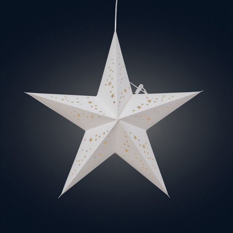 Twinkle Star Lantern - 5 Pointer, White