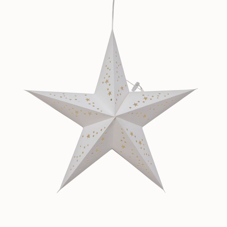 Twinkle Star Lantern - 5 Pointer, White