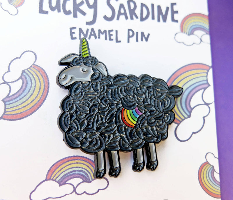 Black Sheep Unicorn Pin