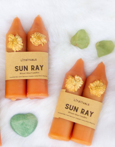 "Sun Ray" Small Altar Candles