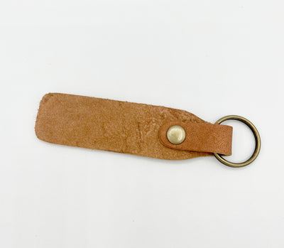 "Not Today Satan" Leather Keychain