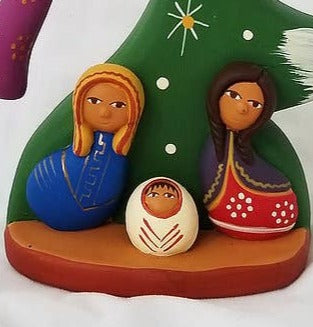 Peruvian Christmas Tree Nativity With Angels