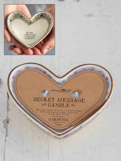Secret Message Heart Candle